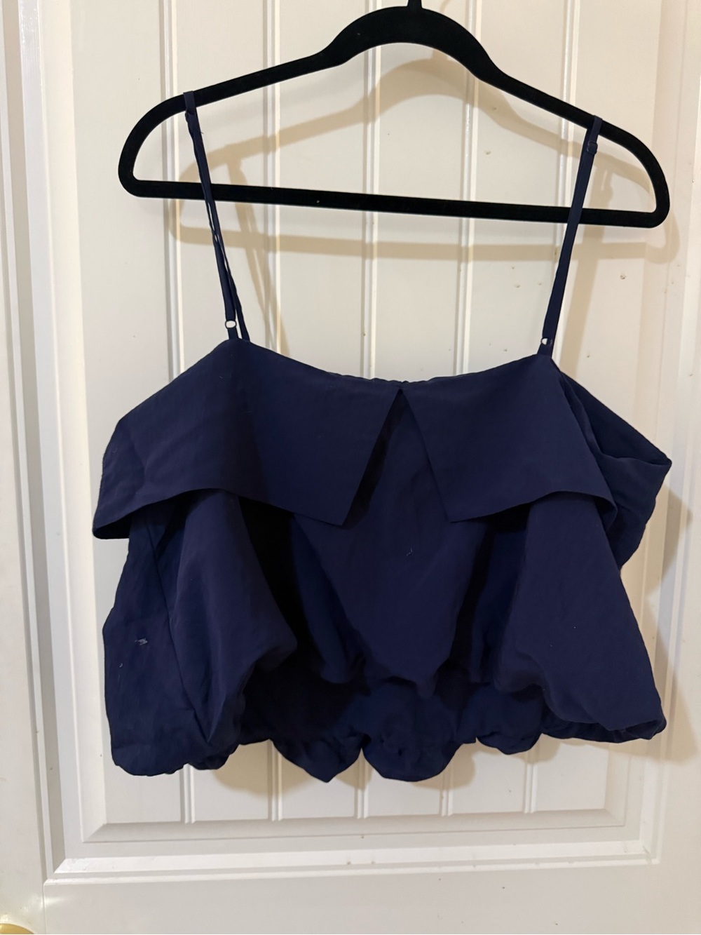 a new day Navy Ruffle Camisole with Spaghetti Straps